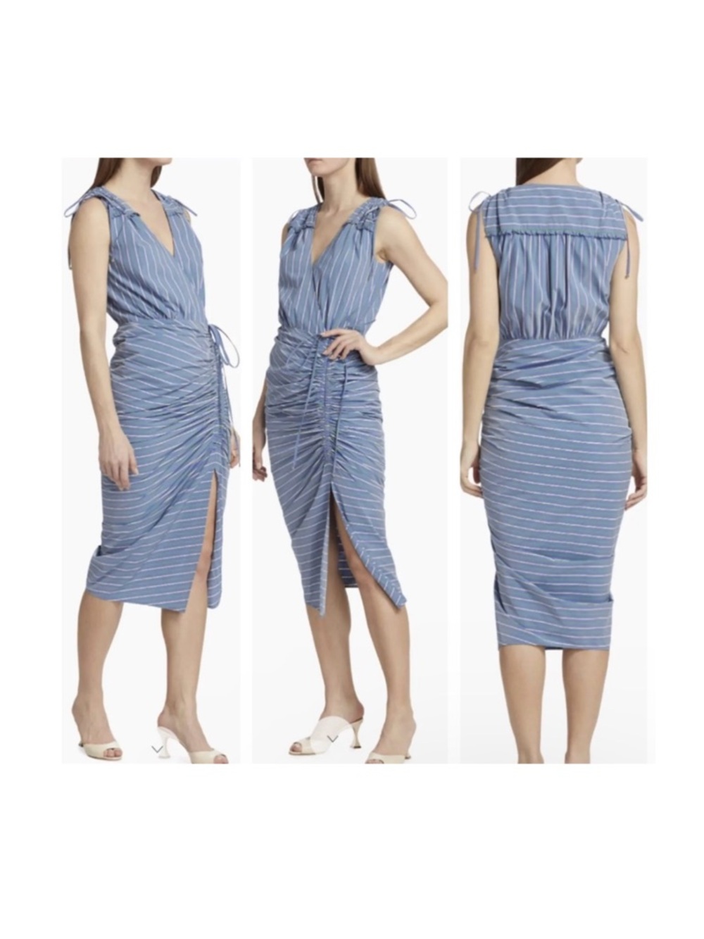 VERONICA BEARD
Teagan Striped Dress
Blue Kelly Green size 6 New with tags $498